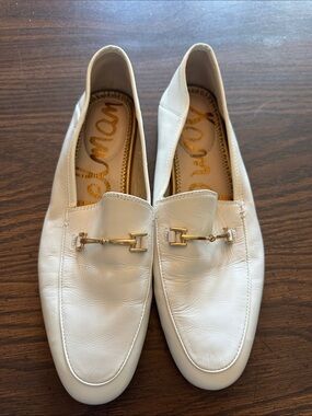 Sam Edelman White Leather Loafer